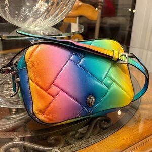 Kurt Geiger London Kensington Ombré Rainbow Leather Crossbody bag